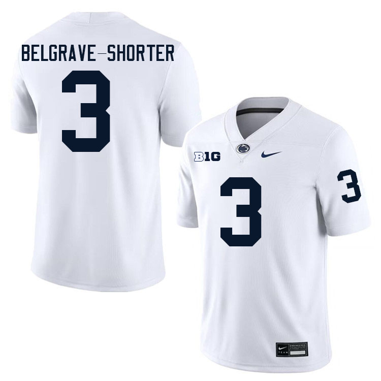 Antoine Belgrave-Shorter Penn State Jersey,PSU Nittany Lions #3 Antoine Belgrave-Shorter Football Un